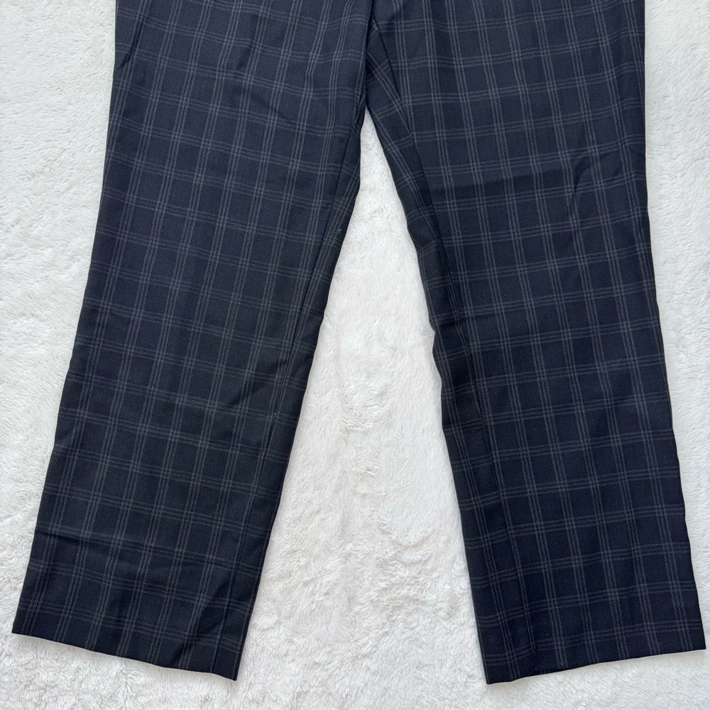 Banana Republic Pants Men’s 38x32 Black Check‎ Slim Fit 100% Wool Career NEW